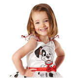 101 Dalmatians Deluxe Childs Costume with capped sleeves and full skirt.