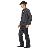 1920's Pinstripe Zoot Suit-Adult, jacket, pants, shirt front and white tie.