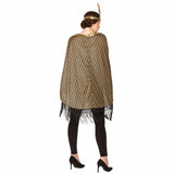 20s-flapper poncho will fit all with black fringing.