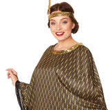 20s flapper poncho with headband.