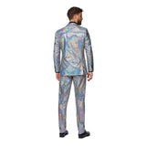 70s OppoSuit Discoballer Premium Mens Suit, 2 slits in the jacket for easy wear.