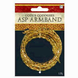 gods and goddesses snake armband in gold.