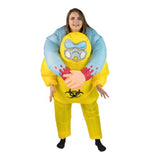 Adults inflatable biohazard costume, unisex.