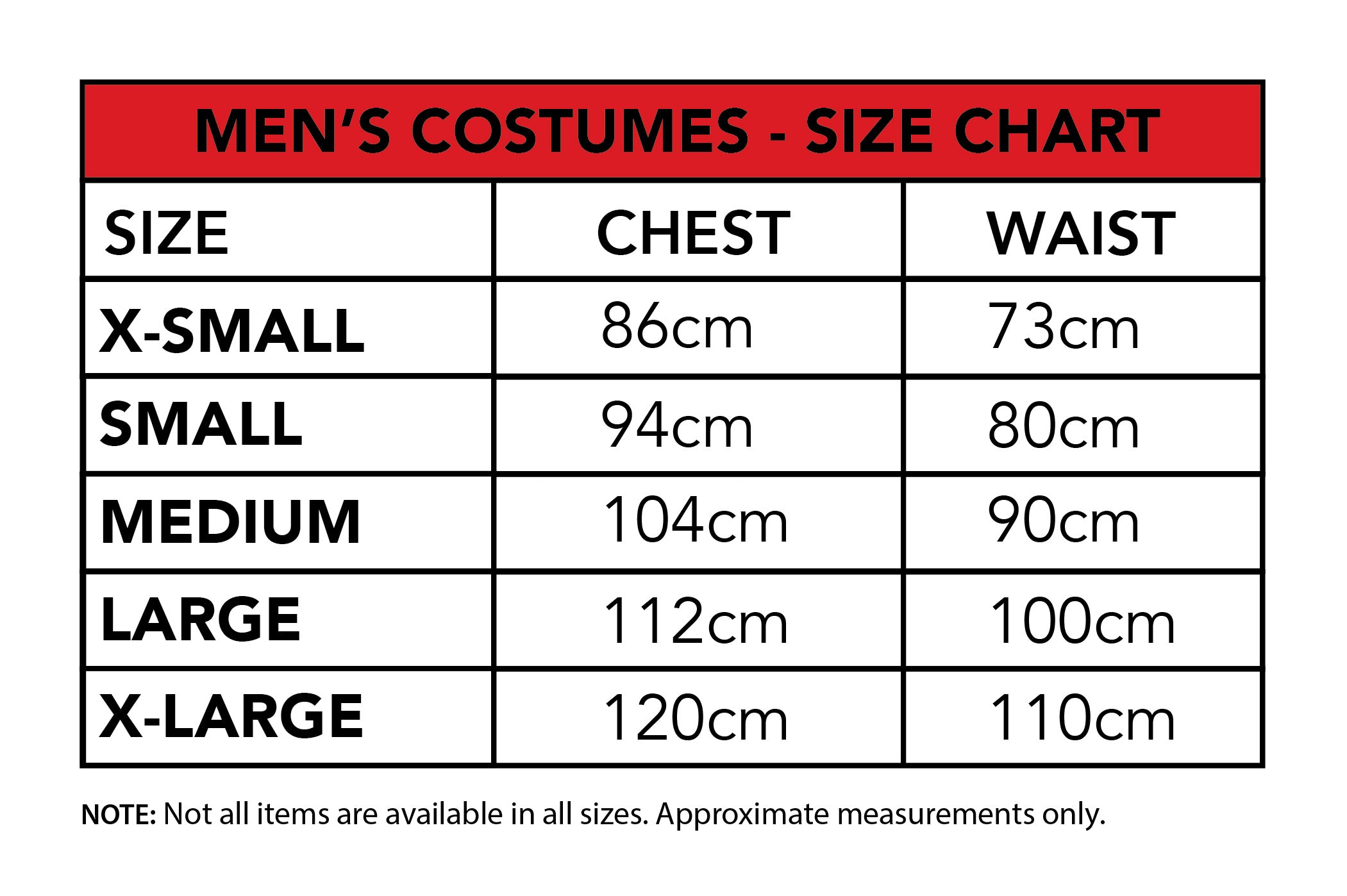 Sizing Chart