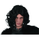 Winter Warrior Wig, black wavy mens wig with a Jon Snow vibe.