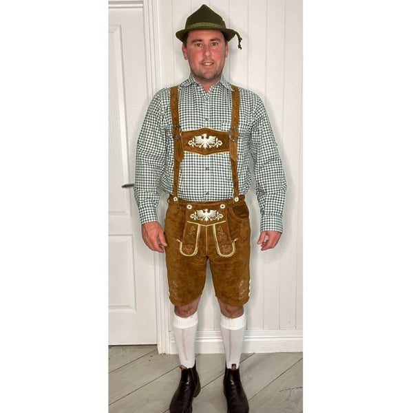 Brown Leather Lederhosen - Eagle