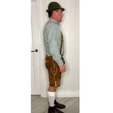 Brown Leather Lederhosen - Eagle