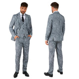 20's Gangster Grey Suit, jacket, vest, pants and cap.