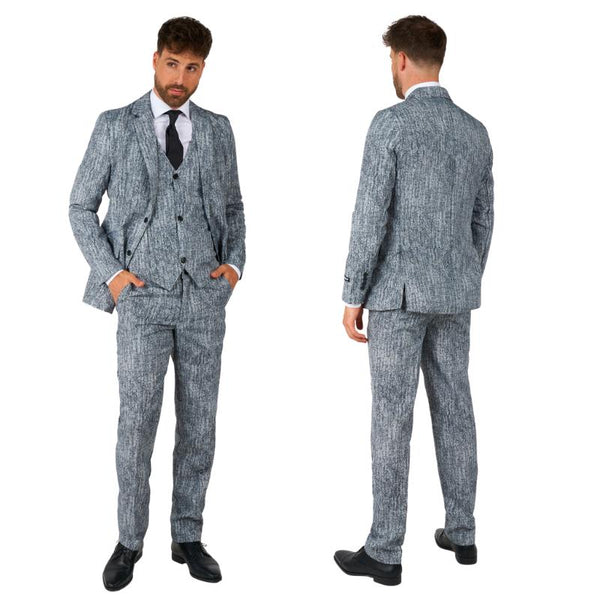 20's Gangster Grey Suit, jacket, vest, pants and cap.