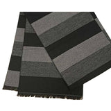 Deluxe Grey and Black Stripe Scarf