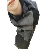 Deluxe Grey and Black Stripe Scarf