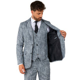 20's Gangster Grey Suit, lined jacket.