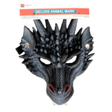 Adult Dragon Mask, black with 3d spikes and front teeth.