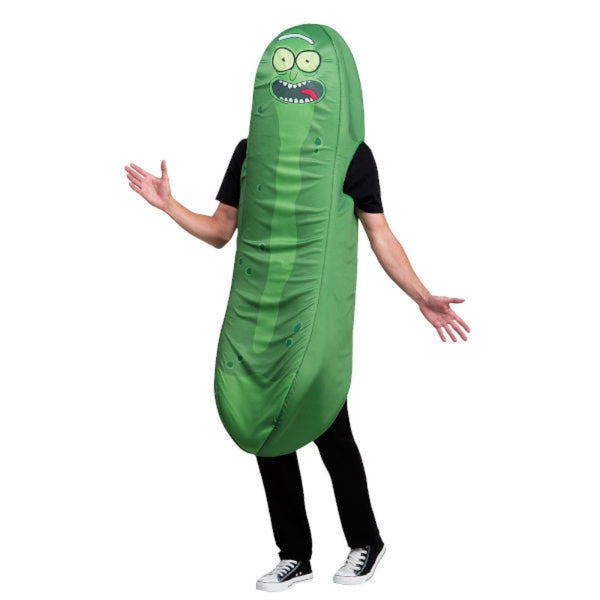 Adult Foam Pickle Rick Costume - Hire, foam costume covering head with mesh to look through.