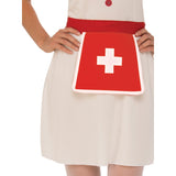 Adult Nurse Costume, dress with attached red cross apron.