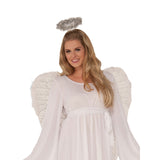 Angel Costume - Adult, long flowing dress with belle shaped sleeves and sash.