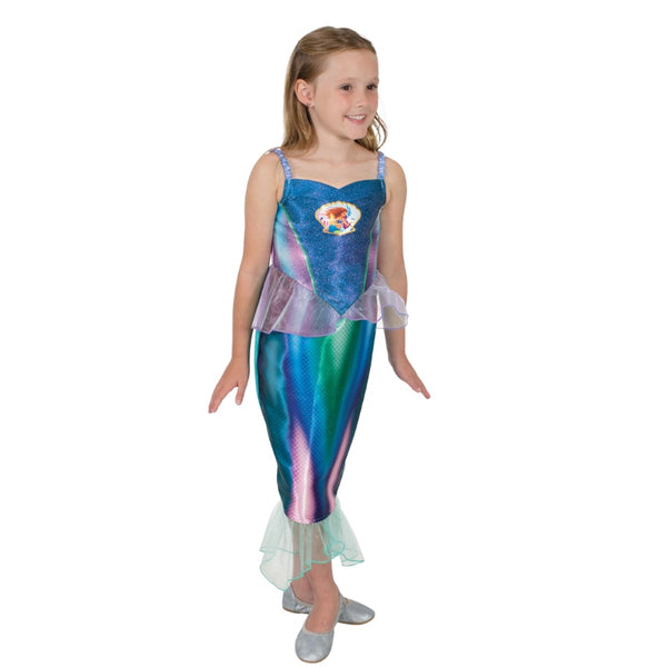 Ariel The Little Mermaid Live Action Classic Costume - Child, dress with frills at hemline and waist to reflect fins. digitally printed bodice of ariel.