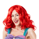 Ariel Wig - Adult, long red wavy wig.