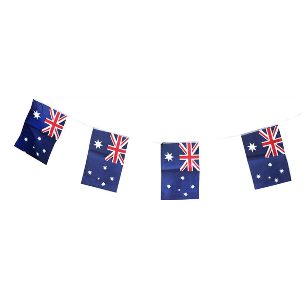 Australian Bunting Flag, 10 flags each measure 20cm X 30 cm and 3.6m  long.