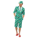 Australian Christmas Stand Out Suit, lined short sleeve jacket, zip up pants in christmas print.