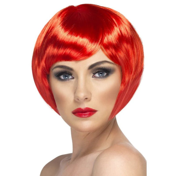 Babe wig, short red bob.