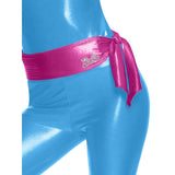 Barbie Exercise Adult Costume, pink belt with barbie logo.