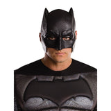 Batman Deluxe Justice League - Adultpadded chest jumpsuit in grey and black with attached cape, belt, moulded half plastic mask.