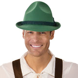 Bavarian Green Oktoberfest Hat with black cord band.