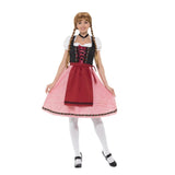 Bavarian Tavern Maid Costume, knee length dress with apron.