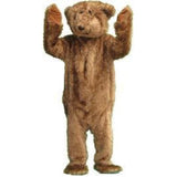 Bear Mascot Animal Costume - Hire, quality fur jumpsuit with enclosed feet and hands, mascot head you can see through. Sizing large/x-large.