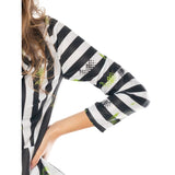 Beetlejuice Deluxe Adult Costume with 3/4 length sleeves.
