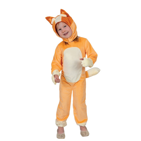 Bingo Premium Costume-Child, velour jumpsuit with padded paws and seperate hood.