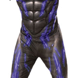 Black Panther Adult Battle Costume, jumpsuit with padded chest.