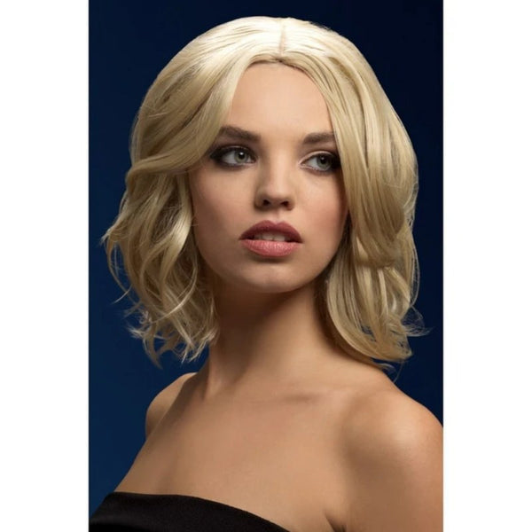 Blonde Short Wavy Bob Fever Wig - Olivia with a olivia and kylie vibe.