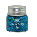 Tag chunky glitter gel, blue 20g.