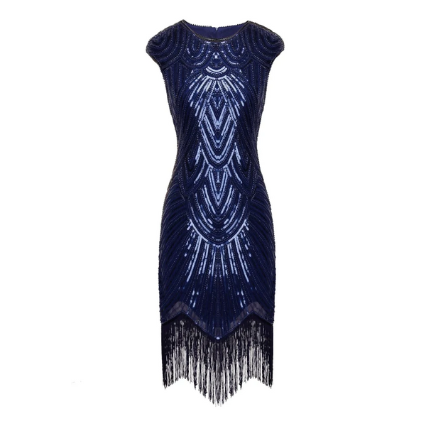 1920s Fringe Flapper Dress - Royal Blue - Hire – Cracker Jack Costumes ...