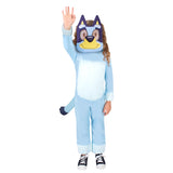 Bluey deluxe child costume with padded tummy, printed spots, eva mask.