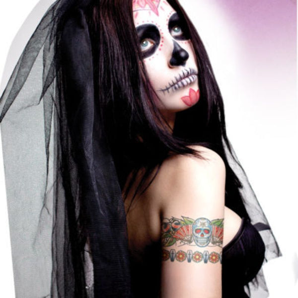 Tinsley FX Temp Tattoo Body Band - Skull and coffins.