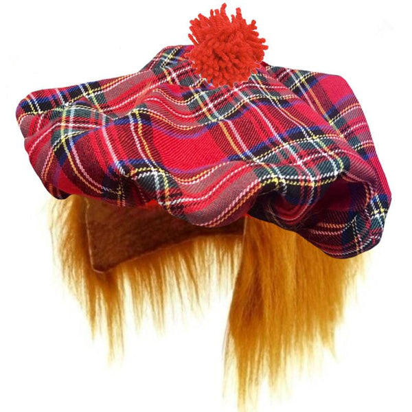 Scottish Jimmy Hat with orange hair.