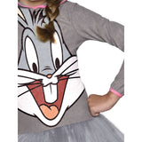 Bugs Bunny Girls Hooded Costume, large printed bugs image on body.