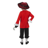 Captain Hook Child Costume, jacket, pantaloons, hat and hook.