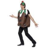 Christmas Pudding Costume for adults, sleeveless tabard and hat.