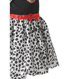 Cruella De Vil Deluxe Costume-Child, spot skirt with red waistband.