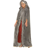 Grey/Gold Cape w/Faux Fur Trim