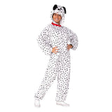 Dalmatian Furry Onesie Costume-Adult, spot jumpsuit, unisex.