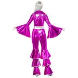 Dancing Dream Costume, hot pink jumpsuit with flared pants and sleeves.