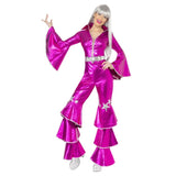 Dancing Dream Costume, pink disco jumpsuit with frills.