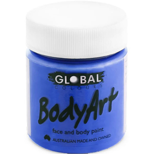 deep blue face and body paint, water based non toxic 45ml.