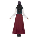 Deluxe Pirate Buccaneer Beauty Adult Costume, long dress, sash, bandana and necklace.