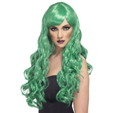 Desire Wig, Green Long Curly.